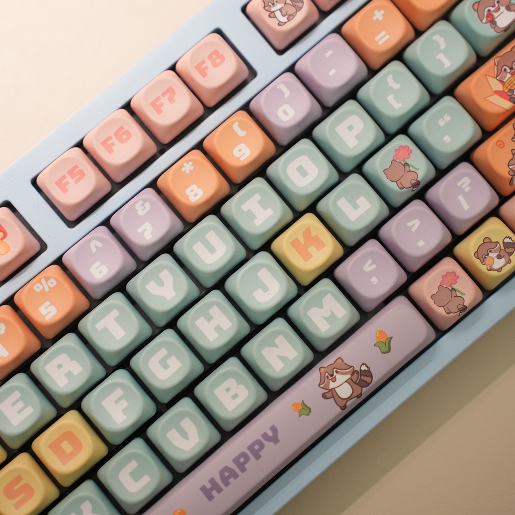 Little Bowl Bear Keycap ชามน้อยหมี Keycap หมีน่ารัก Keycaps 135key ...