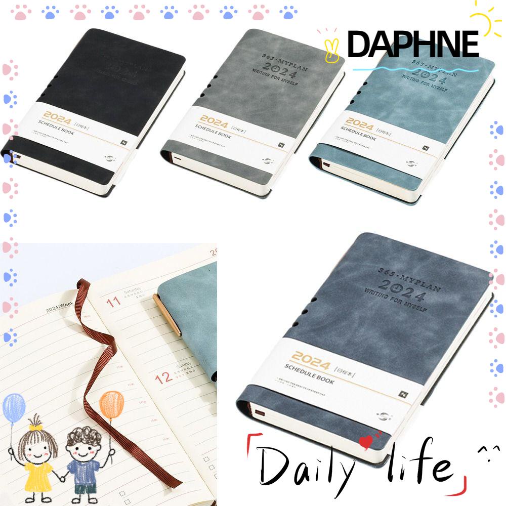Daphne 2024 สมุดโน้ตปฏิทิน A6 ปกหนังเทียม 365 วัน Shopee Thailand
