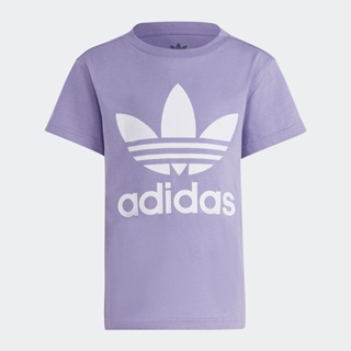 adidas ไลฟ์สไตล์ เสื้อยืด Adicolor Trefoil เด็ก สีม่วง IC9120