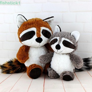 FISHSTICK1 Funny Raccoon Stuffed Toys Lovely Stuffed Animals Doll Raccoon Plush Toy Christmas Cute Present Simulation Raccoon Kids Gifts Toys Doll Cartoon Raccoon Plush Pillow/Multicolor