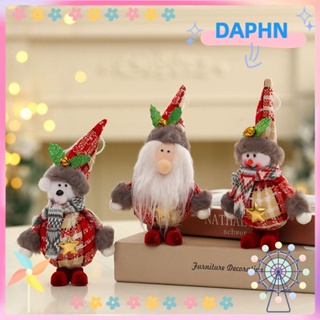 Daphs เครื่องประดับต้นคริสต์มาส จี้ซานตาคลอส สโนว์แมน น้ําหนักเบา พร้อมเชือกแขวน คุณภาพสูง สําหรับตกแต่งต้นคริสต์มาส 2 ชิ้น