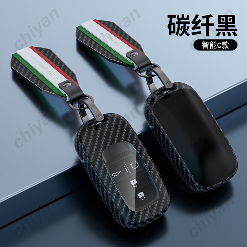 เคสกุญแจรีโมตรถยนต์-คาร์บอนไฟเบอร์-สําหรับ-honda-hrv-city-civic-crv-accord-vezel