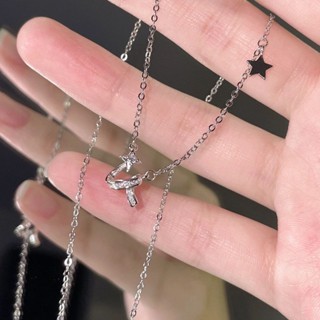 Star necklace female light extravagant minority high-end ins style 2023 new popular style clavicle chain design feel simple necklace