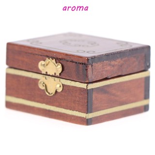 Aroma โมเดลกล่องเครื่องประดับ เฟอร์นิเจอร์ ขนาดมินิ DIY สําหรับตกแต่งบ้านตุ๊กตา