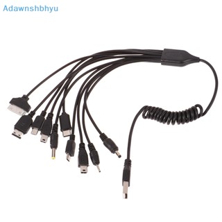 Adhyu 10 In 1 อะแดปเตอร์สายชาร์จ Micro USB หลายพิน 1 ชิ้น