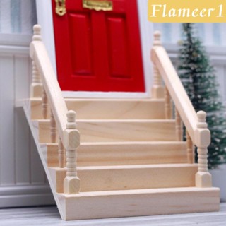 [flameer1] ราวบันไดไม้ DIY สําหรับบ้านตุ๊กตา ห้องครัว ห้องเรียน