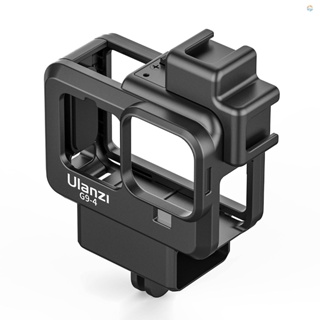 {Fsth} Ulanzi G9-4 Action Camera Video Cage Plastic Vlog Case Protective Housing with Dual Cold Shoe Mount 52mm Filter Adapter Extension Accessory Replacement for   10/9