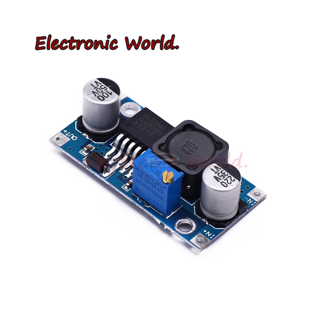 Xl6009 โมดูลพาวเวอร์ซัพพลาย DC-DC เอาท์พุท สามารถปรับได้ Super LM2577 ...