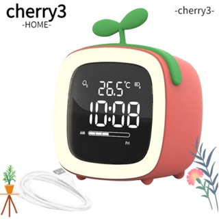 Cherry3 นาฬิกาปลุก LED เสียงเงียบ สร้างสรรค์