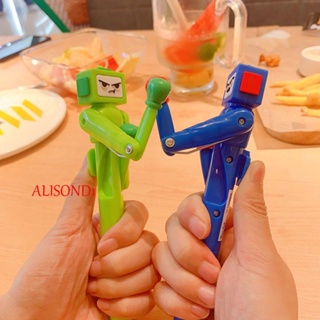 Alisond1 หุ่นยนต์ ชกมวย ปากกา, เล่นเกมกด ปากกาลูกลื่น, สร้างสรรค์ บีบอัด เขียน 1.0 มม. ของเล่นเด็ก