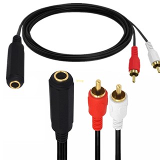 Bt 1 4 Female to 2xRCA Male สายเคเบิ้ลเชื่อมต่อสัญญาณ 25 ซม. 150 ซม.