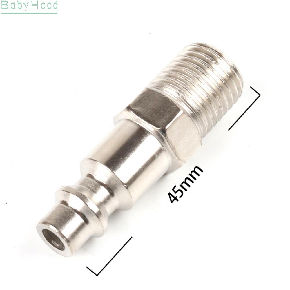 big-discounts-quick-adapters-male-thread-plug-adapter-air-hoses-connector-iron-chrome-plated-bbhood