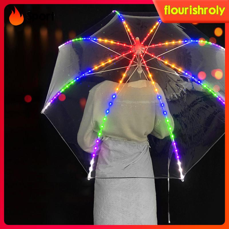 flourish-ร่มกันฝน-ด้ามจับยาว-มีไฟ-led-แบบพกพา-สําหรับผู้ใหญ่-เดินเล่น-แบกเป้-ปีนเขา-กลางแจ้ง