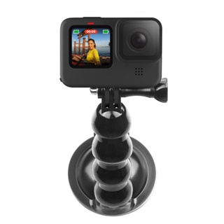 อุปกรณ์เสริมเมาท์ขาตั้งโทรศัพท์มือถือ หมุนได้ 360 องศา กันลื่น สีดํา สําหรับ GoPro Hero 9