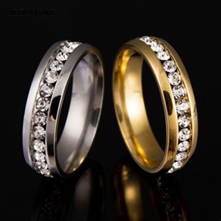 𝒂𝒍𝒆𝒑🌷เครื่องประดับ แหวนหมั้น เหล็กไทเทเนียม ประดับเพชรเทียม เหมาะกับคู่รัก งานแต่งงาน สําหรับผู้ชาย และผู้หญิง