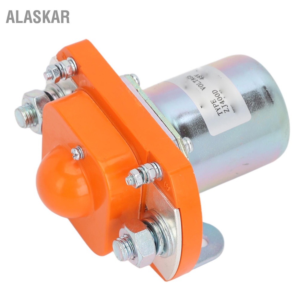 alaskar-dcคอนแทค400aคอนแทคsolenoidสำหรับจักรยานไฟฟ้ารถยกแบตเตอรี่รถเข็นดึงอุปกรณ์มอเตอร์dc48v