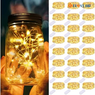 [DS] แหวนไฟตกแต่งห้องนอน 1 m 2m 3m 5 leds/แบตเตอรี่ (cr 2032)