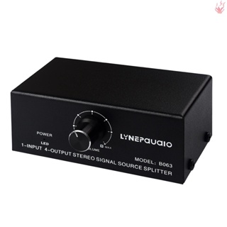 Y-lynepauaio B063 ตัวแยกสัญญาณเสียงสเตอริโอ เข้า 1 ออก 4 USB 5V