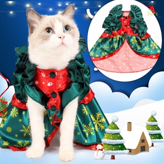 เสื้อผ้าสัตว์เลี้ยง ชุดเดรสกระโปรง เหมาะกับเทศกาลคริสต์มาส ขนาดเล็ก สําหรับสุนัข แมว