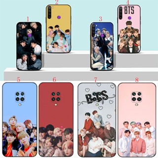 เคสโทรศัพท์มือถือนิ่ม ลายการ์ตูนอนิเมะ Bangtan Boys สีดํา สําหรับ Redmi 9T Note 9T 10S S2 Note 10 H4