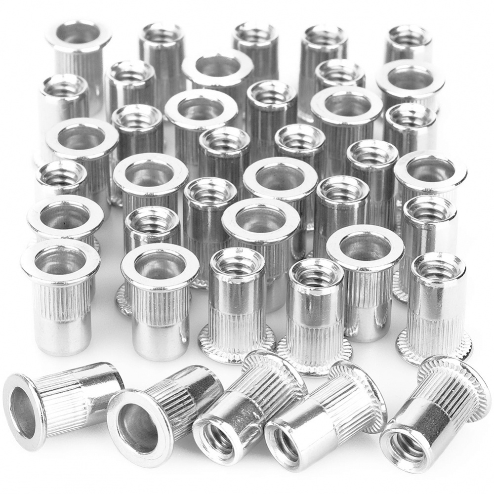 【VARSTR】Rivet Nuts 1/4\"20 Thread Fastener Threaded Flat Head Insert