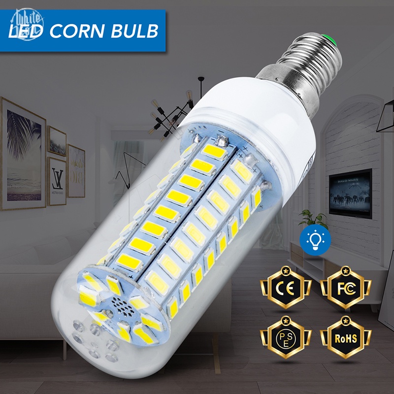 สิงโตขาว| ใหม่ หลอดไฟ LED E27 E14 7W 9W 12W 15W 20W 25W 5730 SMD สีวอร ...