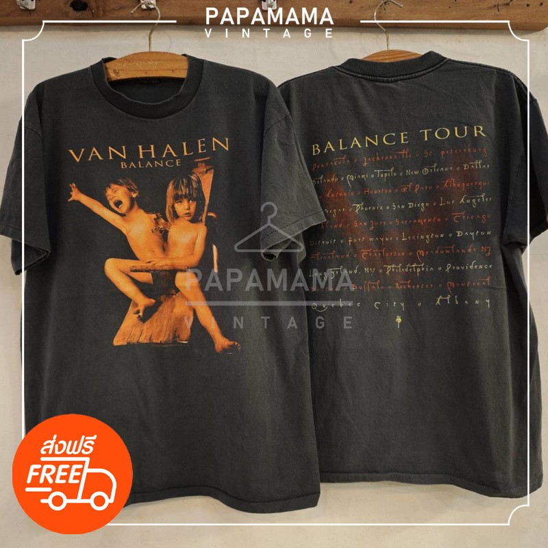 T-shirt Van Halen Balance Tour 1995 - Coton - Tailles S à 5XL - Personnalisable - Neuf Avec étiquette