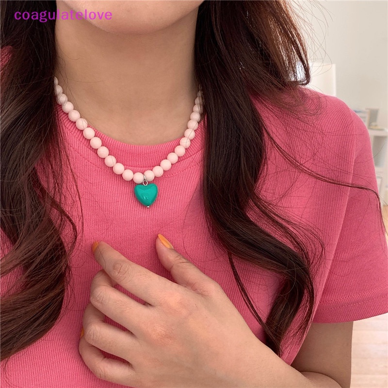 coagulatelove-สร้อยคอโชคเกอร์-จี้ลูกปัดอะคริลิคใส-แฮนด์เมด-สีแคนดี้-สําหรับผู้หญิง-ขายดี