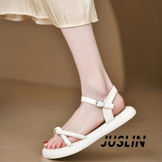 JUSLIN   รองเท้าแตะผู้หญิง ส้นแบน ใส่สบาย สไตล์เกาหลี รองเท้าแฟชั่น 2023 ใหม่  Comfortable ทันสมัย Trendy Unique D22E03C 37Z230910