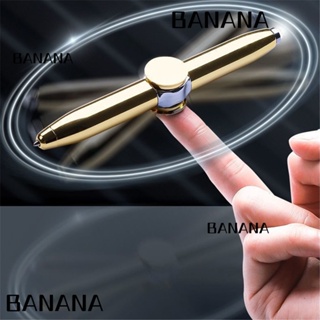Banana1 ปากกาสปินเนอร์ หมุนได้ มีไฟ LED สําหรับเล่นคลายเครียด