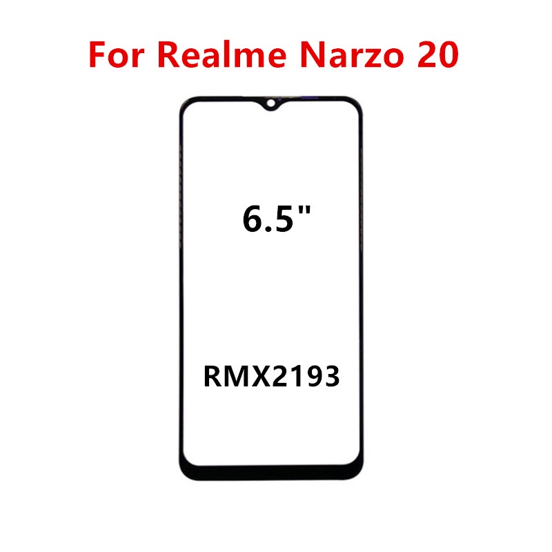 อะไหล่หน้าจอสัมผัส-lcd-ด้านหน้า-และแผงเลนส์กระจก-แบบเปลี่ยน-สําหรับ-realme-narzo-20-30-pro-50i-50a