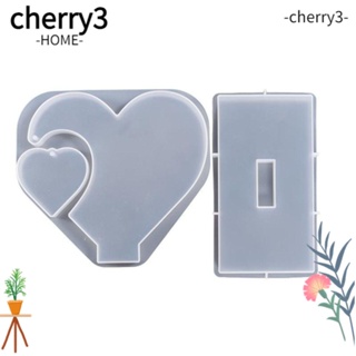 Cherry3 แม่พิมพ์ซิลิโคน อีพ็อกซี่เรซิ่น รูปหัวใจ สําหรับทํากรอบรูป เครื่องประดับ จี้ ของขวัญ