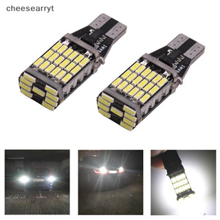 Chee หลอดไฟถอยหลังรถยนต์ LED 6000K T15 W16W 45 SMD 4014 สีขาว 2 ชิ้น