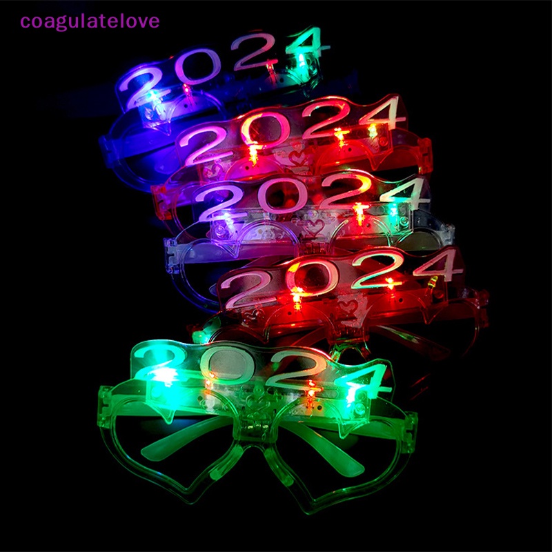 coagulatelove-แว่นตาเรืองแสง-led-รูปหัวใจ-อุปกรณ์ประกอบฉาก-สําหรับปาร์ตี้คริสต์มาส-2024-ขายดี