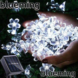 Blueming2 สายไฟหิ่งห้อย Led 20 50 100 ดวง พลังงานแสงอาทิตย์ 5 ม. 7 ม. 12 ม. กันน้ํา 8 โหมด สําหรับตกแต่งสวน ปาร์ตี้ คริสต์มาส