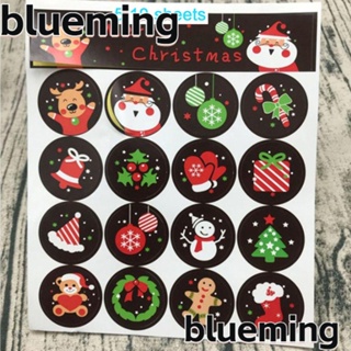 Blueming2 สติกเกอร์ฉลาก ลายสัตว์คริสต์มาส สําหรับตกแต่งเครื่องเขียน 5 แผ่น 10 แผ่น