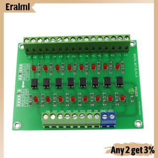 Eralml บอร์ดแปลงแรงดันไฟฟ้า ออปโต้คัปเปลอร์ 8 ช่อง DST-1R8P-N 24V เป็น 5V 8 ช่อง