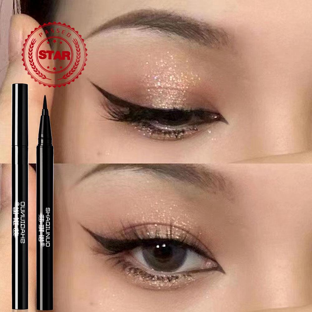 Shaqinuo อายไลเนอร์ เนื้อลิขวิด แบบบางพิเศษ ไม่เลอะง่าย สีดํา สําหรับ ...