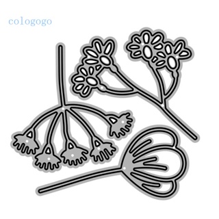 Colo แผ่นแม่แบบโลหะ ตัดลายนูน รูปดอกไม้ ใบหญ้า สําหรับตกแต่งสมุดภาพ การ์ดรูปภาพ DIY