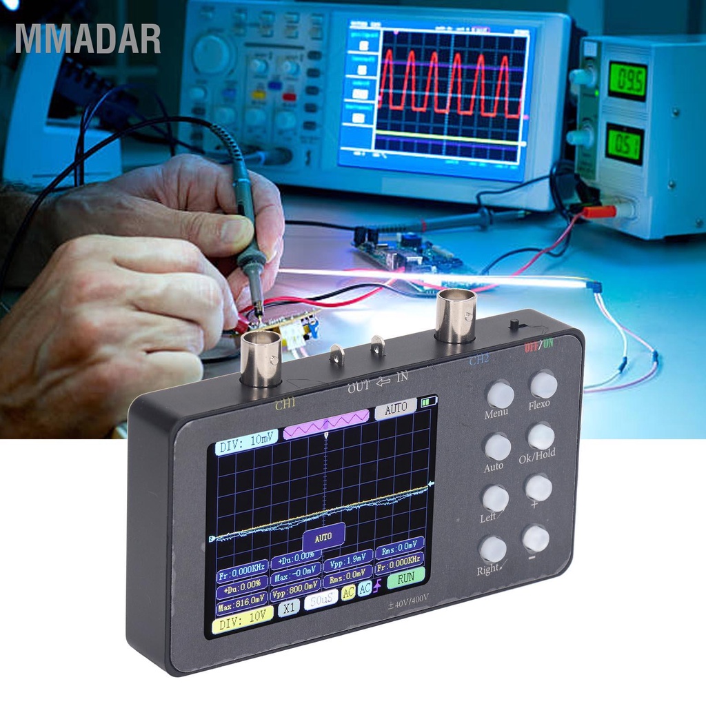 mmadar-ออสซิลโลสโคปแบบดิจิตอลแบบพกพา-dual-channel-3-2-นิ้วดิจิตอลออสซิลโลสโคปยานยนต์พร้อมอัตราตัวอย่าง