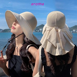 Aroma หมวกปีกกว้าง กันแดด ป้องกันรังสียูวี สไตล์ฝรั่งเศส เรียบง่าย สําหรับผู้หญิง