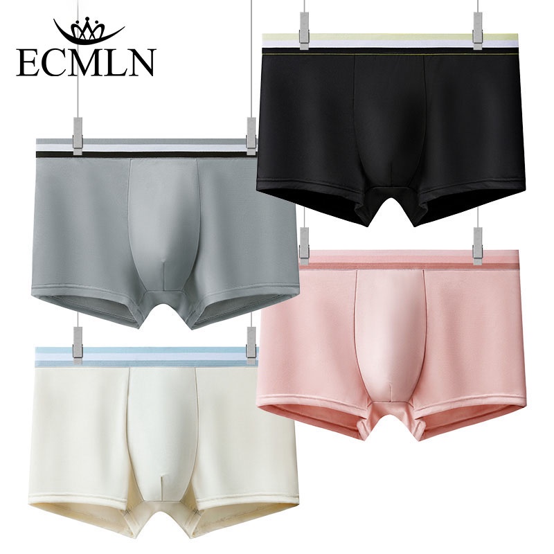 ecmln-กางเกงชั้นใน-กางเกงบ็อกเซอร์-แฟชั่นสําหรับผู้ชาย-ไซซ์-l-4xl-4-ชิ้น-ต่อล็อต