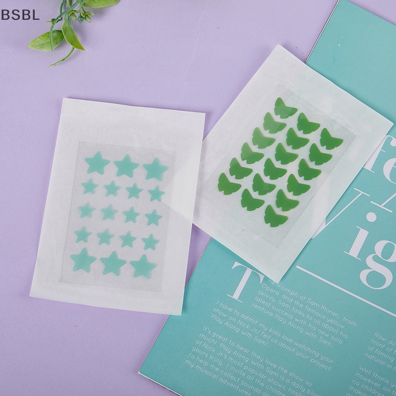 bsbl-แผ่นสติกเกอร์คอนซีลเลอร์-ลายผีเสื้อ-ดาว-ลดรอยแผลเป็นจากสิว-18-ชิ้น