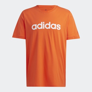 adidas ไลฟ์สไตล์ เสื้อยืด Essentials Embroidered Linear Logo ผู้ชาย สีส้ม HL2227