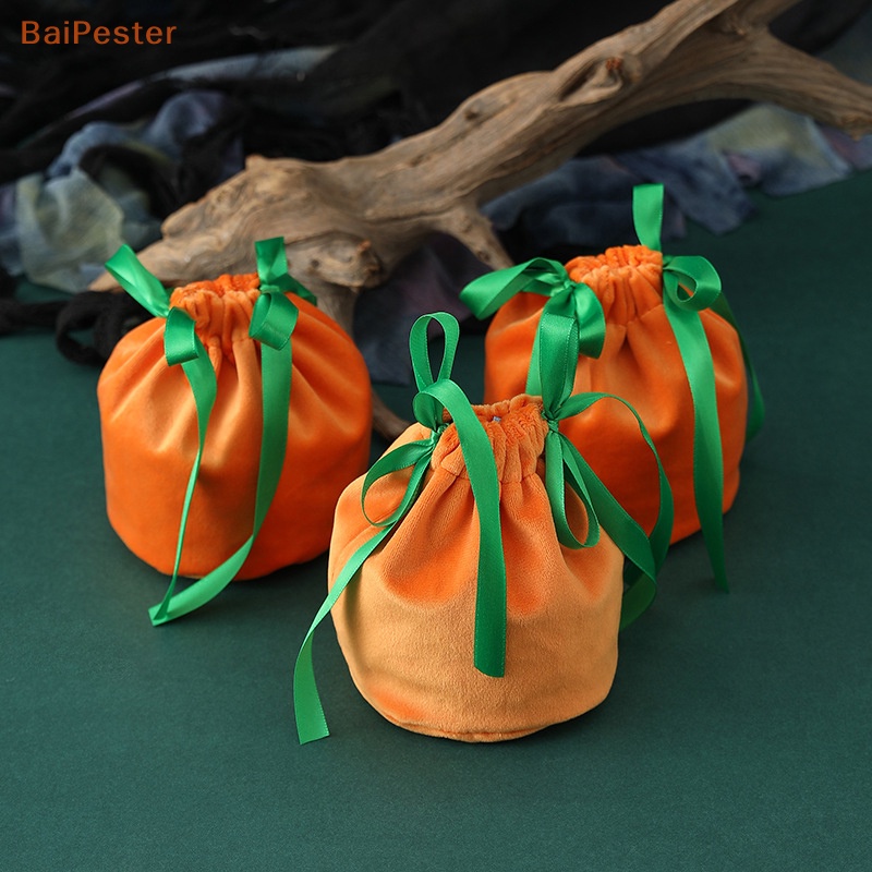 baipester-ถุงขนมกํามะหยี่-สีส้ม-พร้อมเชือกเส้นเล็ก-สําหรับตกแต่งปาร์ตี้ฮาโลวีน