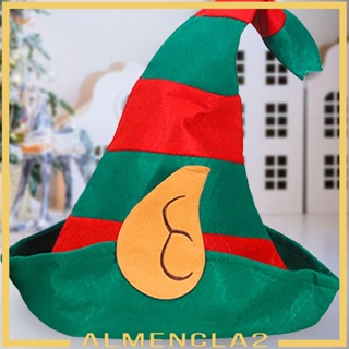 [Almencla2] หมวกซานต้าคลอส สีแดง และสีเขียว สําหรับผู้ใหญ่