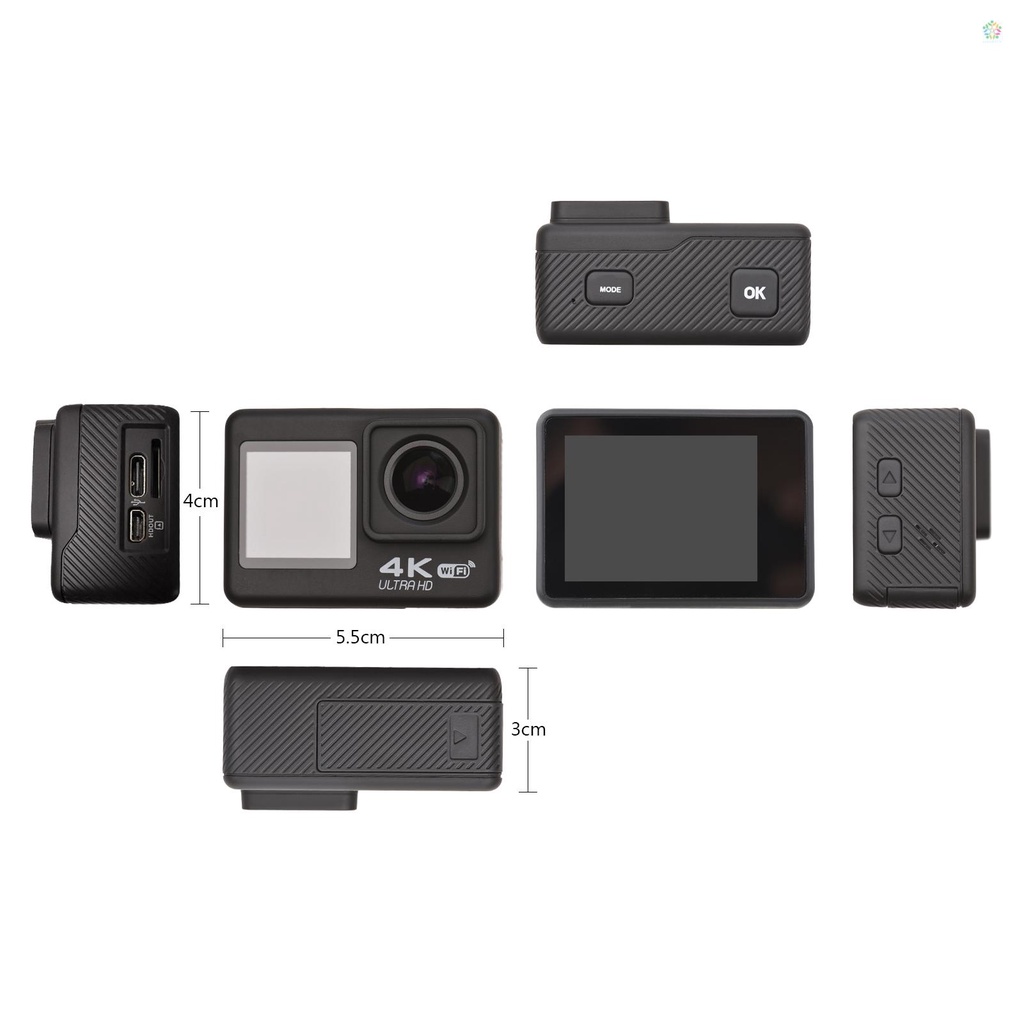 audioworld-กล้องแอคชั่น-wifi-ความละเอียดสูง-4k60fps-170-หน้าจอคู่-ชุดอุปกรณ์เสริม-เมาท์แบตเตอรี่ลิเธียมไอออน-มุมกว้าง-30-เมตร-กันน้ํา-พร้อมรีโมตคอนโทรล-สีดํา-1-ชิ้น