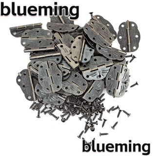 Blueming2 บานพับเหล็ก ขนาดเล็ก พร้อมสกรู สีบรอนซ์ สําหรับทําเครื่องประดับ แฮนด์เมด