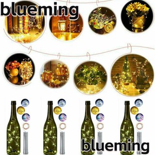 Blueming2 สายไฟ รูปจุกไม้คอร์ก และขวดไวน์ อเนกประสงค์ สําหรับตกแต่งเทศกาลคริสต์มาส