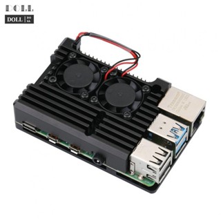 ⭐NEW ⭐Black Aluminum Alloy Case for Raspberry Pi 4 Silent Fan Perfect Heat Dissipation